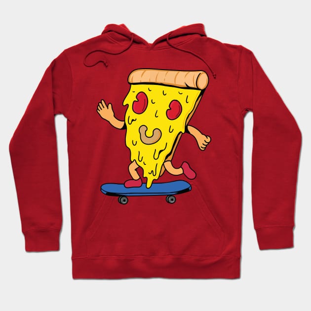 pizza riding skateboard Hoodie by binding classroom